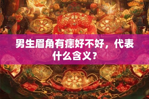 男生眉角有痣好不好,代表什么含义? 男生眉角有痣好不好,代表什么含义?