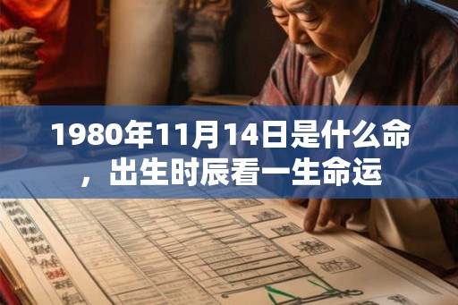 1980年11月14日是什么命，出生时辰看一生命运