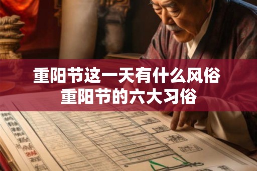 重阳节这一天有什么风俗 重阳节的六大习俗
