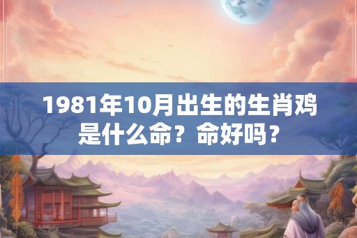 1981年10月出生的生肖鸡是什么命？命好吗？
