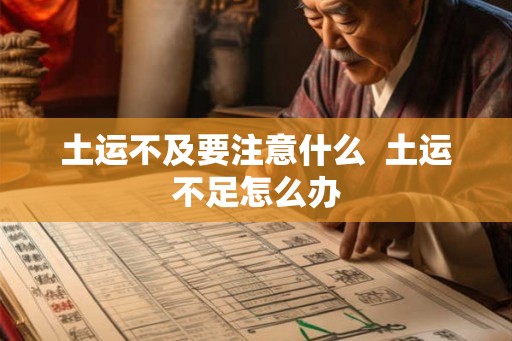土运不及要注意什么  土运不足怎么办