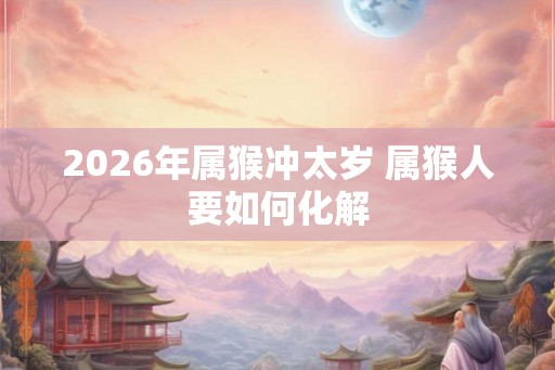 2026年属猴冲太岁 属猴人要如何化解