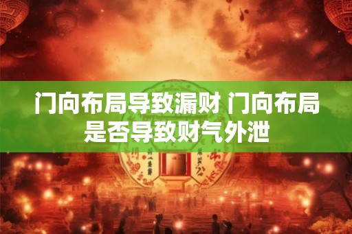 门向布局导致漏财 门向布局是否导致财气外泄