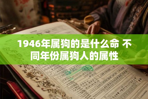 1946年属狗的是什么命 不同年份属狗人的属性