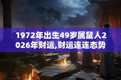 1972年出生49岁属鼠人2026年财运,财运连连态势平稳