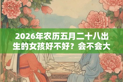 2026年农历五月二十八出生的女孩好不好？会不会大富大贵？