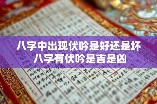 八字中出现伏吟是好还是坏 八字有伏吟是吉是凶
