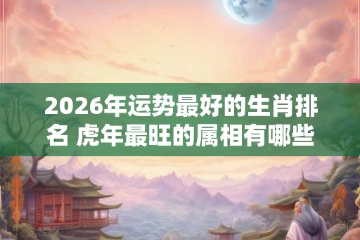 2026年运势最好的生肖排名 虎年最旺的属相有哪些