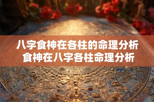 八字食神在各柱的命理分析 食神在八字各柱命理分析