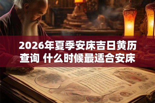 2026年夏季安床吉日黄历查询 什么时候最适合安床