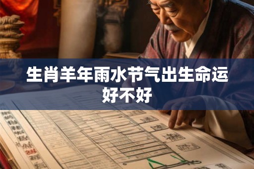 生肖羊年雨水节气出生命运好不好