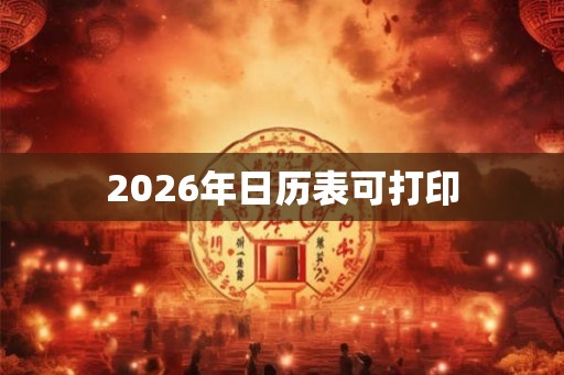 2026年日历表可打印
