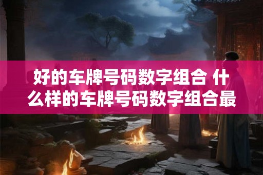 好的车牌号码数字组合 什么样的车牌号码数字组合最好