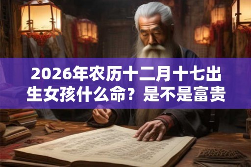 2026年农历十二月十七出生女孩什么命?是不是富贵命? 2026年农历十二月十七出生女孩什么命?是不是富贵命?