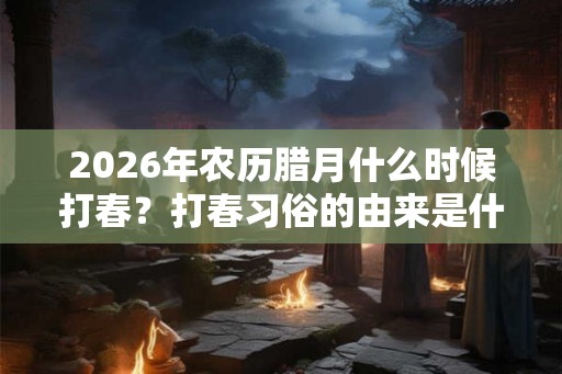 2026年农历腊月什么时候打春?打春习俗的由来是什么? 2026年农历腊月什么时候打春?打春习俗的由来是什么?