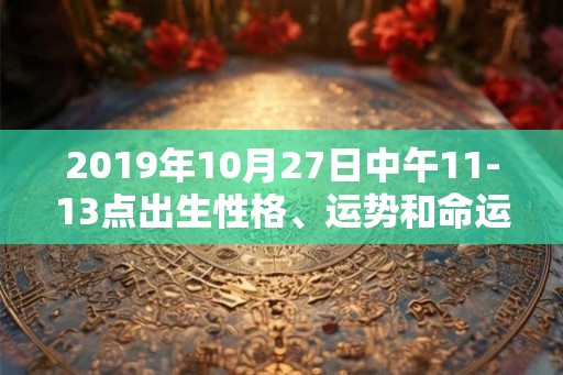 2019年10月27日中午11-13点出生性格、运势和命运