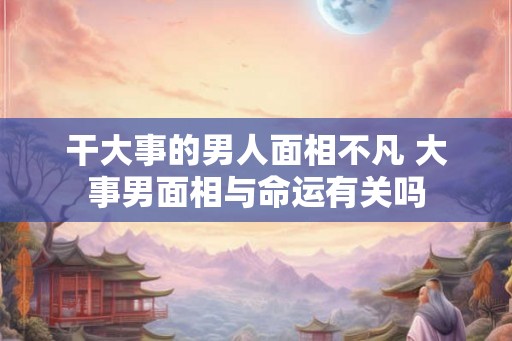 干大事的男人面相不凡 大事男面相与命运有关吗 干大事的男人面相不凡 大事男面相与命运有关吗