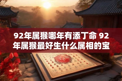92年属猴哪年有添丁命 92年属猴最好生什么属相的宝宝