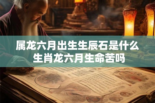 属龙六月出生生辰石是什么 生肖龙六月生命苦吗