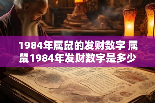 1984年属鼠的发财数字 属鼠1984年发财数字是多少 1984年属鼠的发财数字 属鼠1984年发财数字是多少