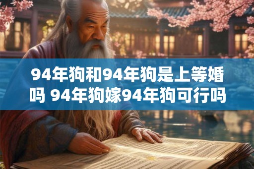94年狗和94年狗是上等婚吗 94年狗嫁94年狗可行吗