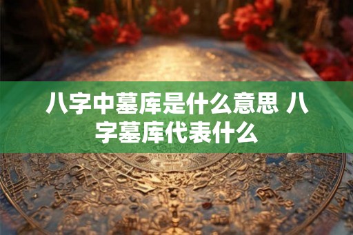 八字中墓库是什么意思 八字墓库代表什么