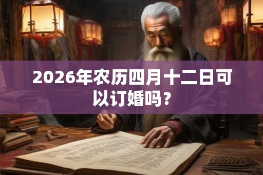 2026年农历四月十二日可以订婚吗？