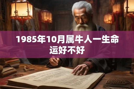 1985年10月属牛人一生命运好不好