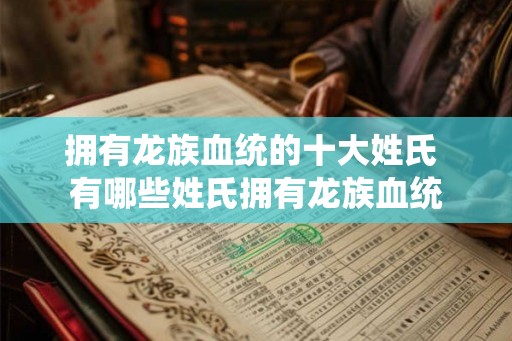 拥有龙族血统的十大姓氏 有哪些姓氏拥有龙族血统