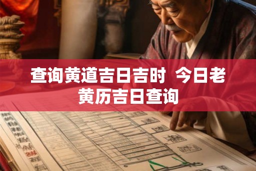 查询黄道吉日吉时  今日老黄历吉日查询