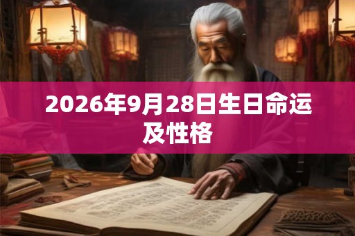 2026年9月28日生日命运及性格