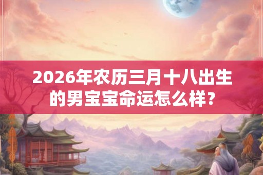 2026年农历三月十八出生的男宝宝命运怎么样？