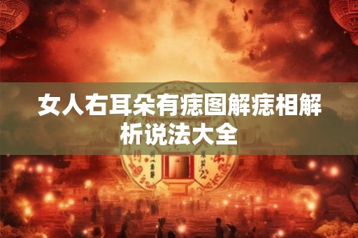 女人右耳朵有痣图解痣相解析说法大全 女人右耳朵有痣图解痣相解析说法大全