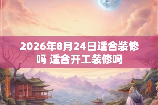 2026年8月24日适合装修吗 适合开工装修吗