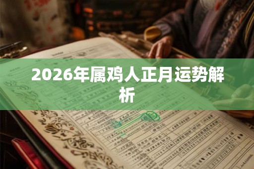 2026年属鸡人正月运势解析