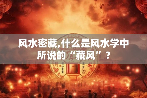 风水密藏,什么是风水学中所说的“藏风”？