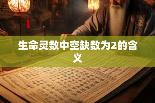 生命灵数中空缺数为2的含义