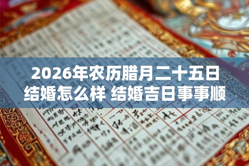 2026年农历腊月二十五日结婚怎么样 结婚吉日事事顺利