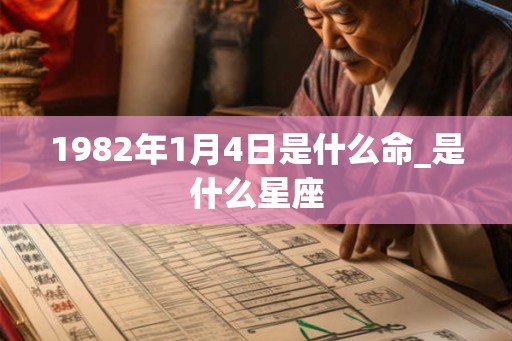 1982年1月4日是什么命_是什么星座
