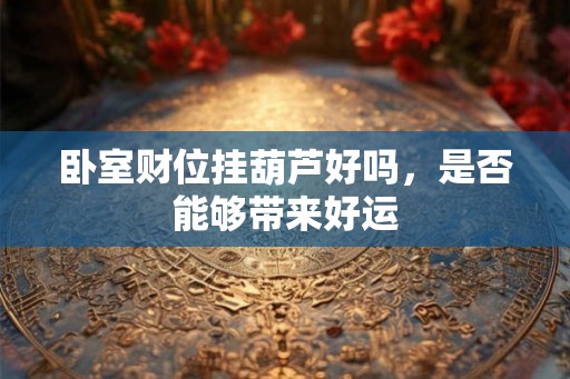 卧室财位挂葫芦好吗，是否能够带来好运