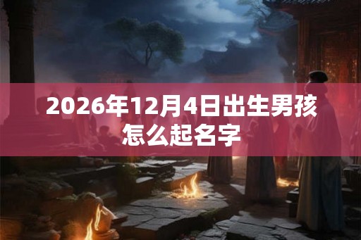2026年12月4日出生男孩怎么起名字