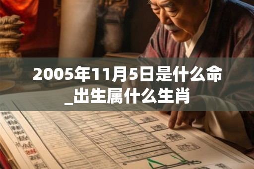 2005年11月5日是什么命_出生属什么生肖