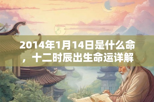 2014年1月14日是什么命，十二时辰出生命运详解