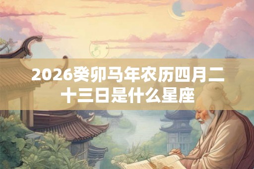 2026癸卯马年农历四月二十三日是什么星座