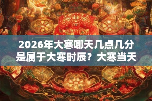 2026年大寒哪天几点几分是属于大寒时辰？大寒当天的吉凶怎么看？