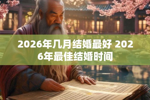 2026年几月结婚最好 2026年最佳结婚时间 2026年几月结婚最好 2026年最佳结婚时间