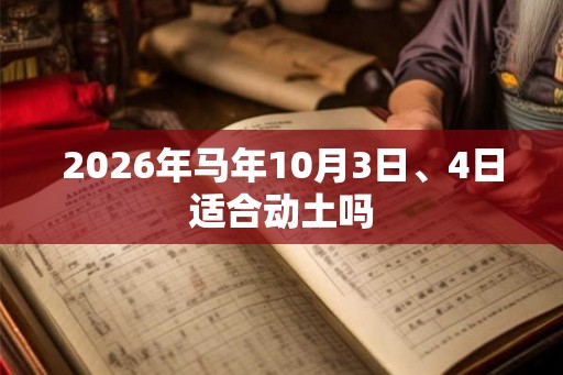 2026年马年10月3日、4日适合动土吗