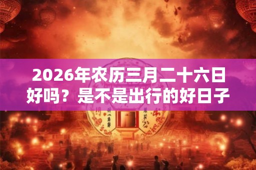 2026年农历三月二十六日好吗？是不是出行的好日子？