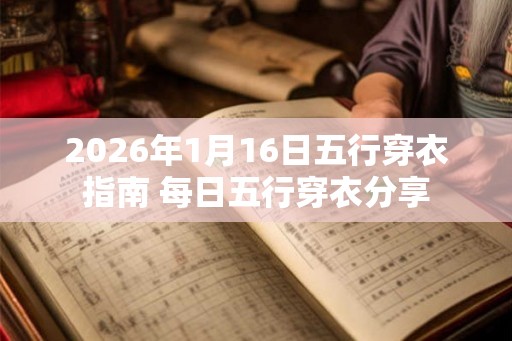 2026年1月16日五行穿衣指南 每日五行穿衣分享