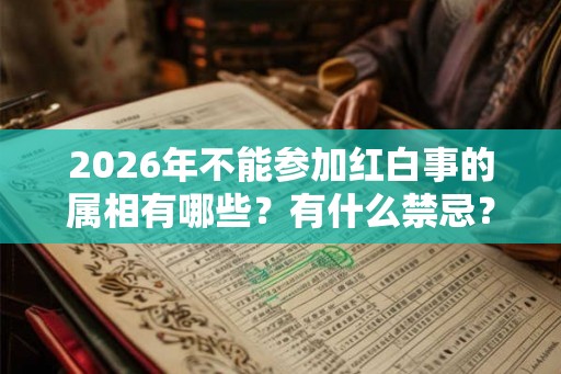 2026年不能参加红白事的属相有哪些?有什么禁忌? 2026年不能参加红白事的属相有哪些?有什么禁忌?